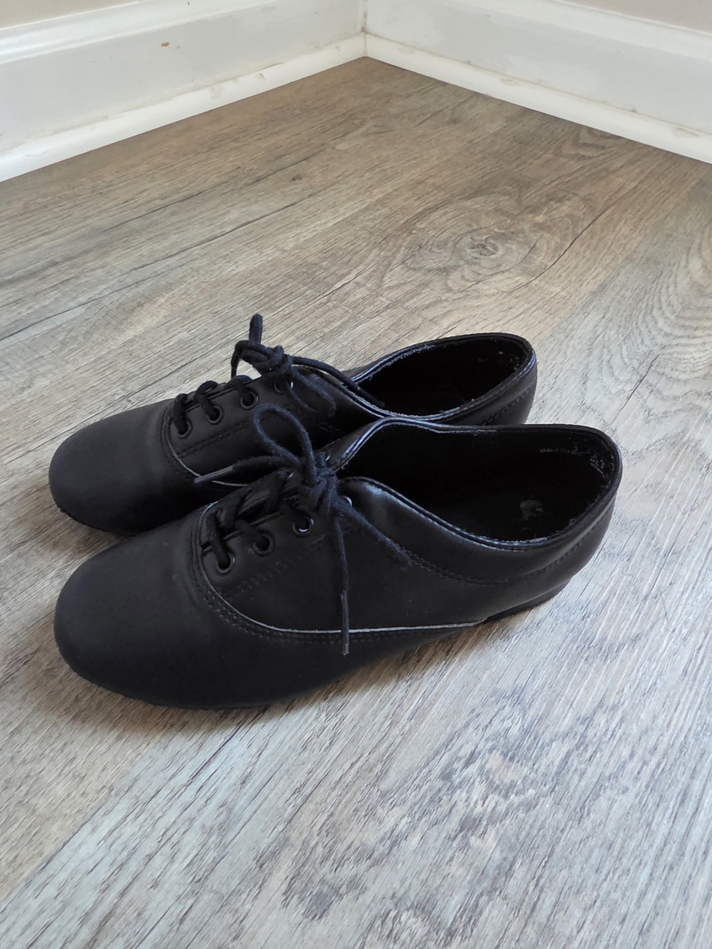 Capezio Kids Black Lace-Up Moccasin Jazz Shoes